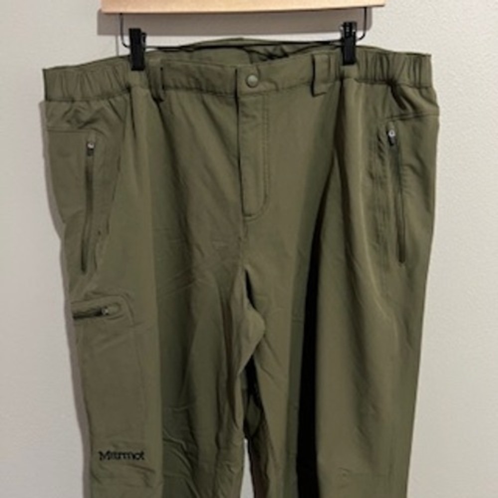 Marmot Mens Hiking Pants Olive Green Stretch Cargo Outdoor Trousers 38 Short - Picture 12 of 14